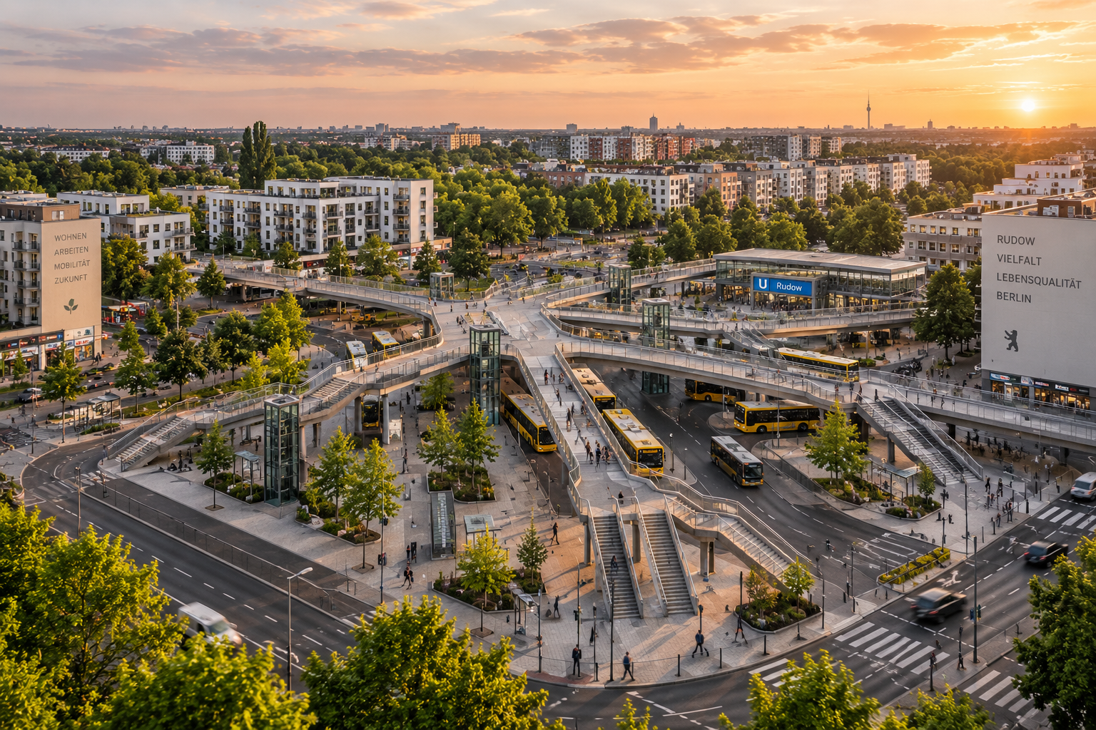 Fahrradabstellanlage an der Rudower Spinne in Berlin-Neukölln