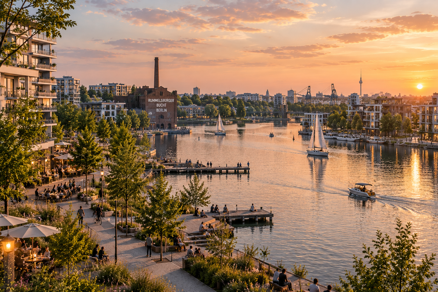 Verkehrsflächen an der Rummelsburger Bucht in Berlin-Lichtenberg