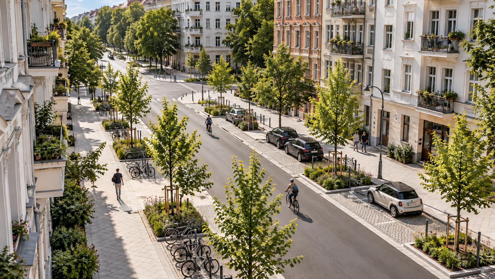 Asphalteinbau auf einer Berliner Verkehrsfläche
